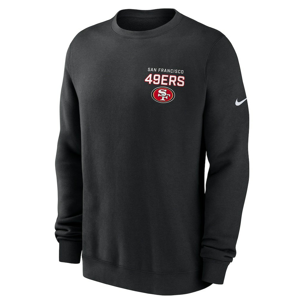 San Francisco 49ers Primetime Club Fleece Pullover Sweatshirt Black