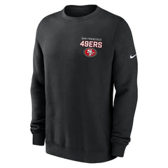 San Francisco 49ers Primetime Club Fleece Pullover Sweatshirt Black