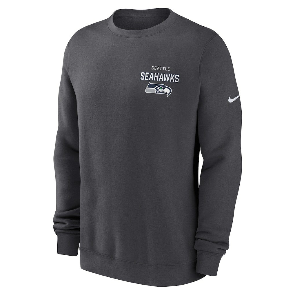 Seattle Seahawks Primetime Club Fleece Pullover Sweatshirt Anthracite
