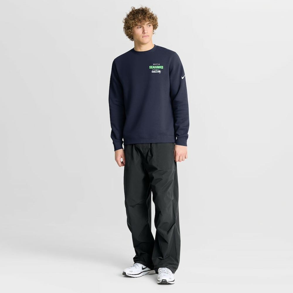 Seattle Seahawks Primetime Club Fleece Pullover Sweatshirt College Navy