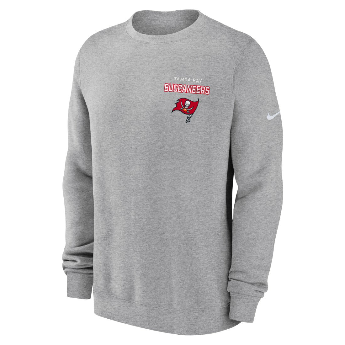 Tampa Bay Buccaneers Primetime Club Fleece Pullover Sweatshirt Heather Gray