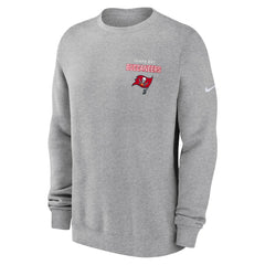 Tampa Bay Buccaneers Primetime Club Fleece Pullover Sweatshirt Heather Gray