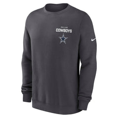 Dallas Cowboys Primetime Club Fleece Pullover Sweatshirt Anthracite