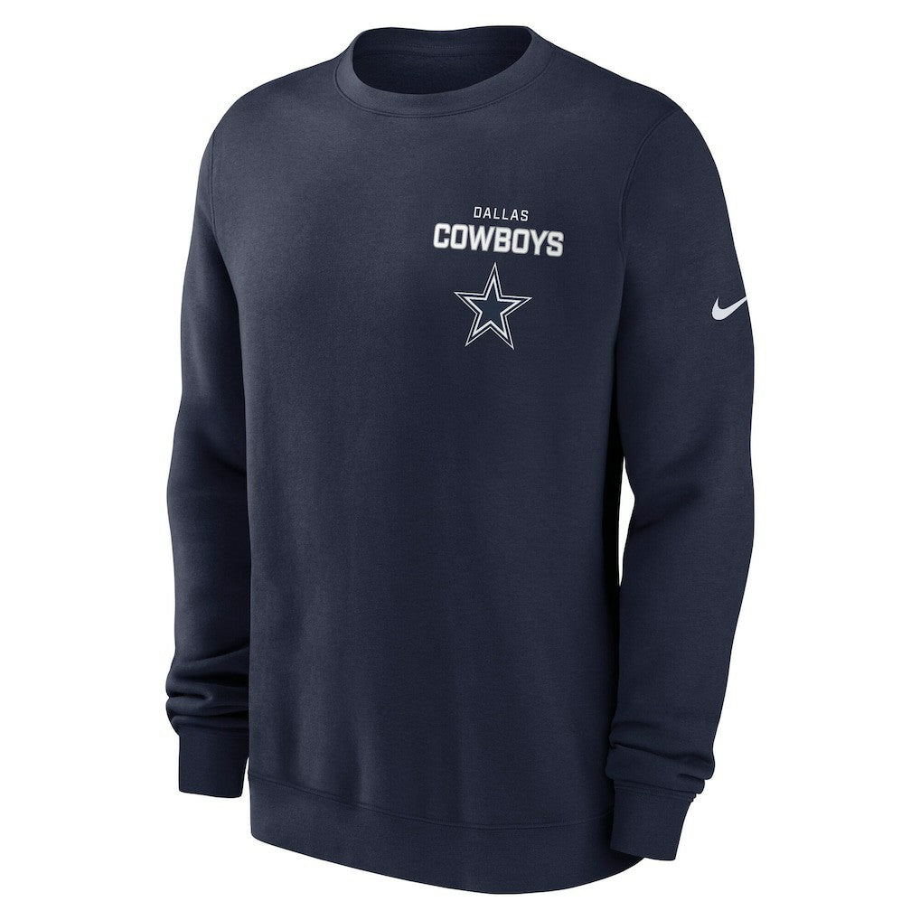 Dallas Cowboys Primetime Club Fleece Pullover Sweatshirt Navy
