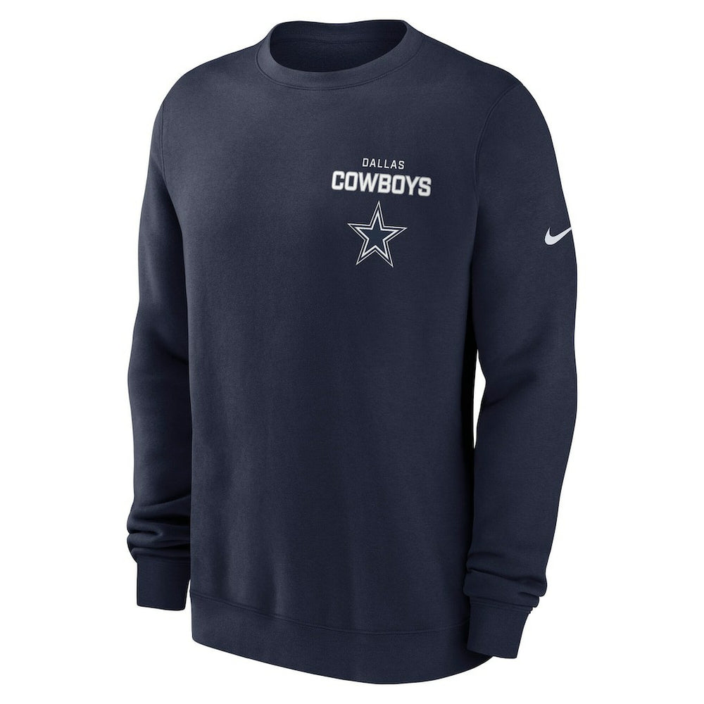 Dallas Cowboys Primetime Club Fleece Pullover Sweatshirt Navy