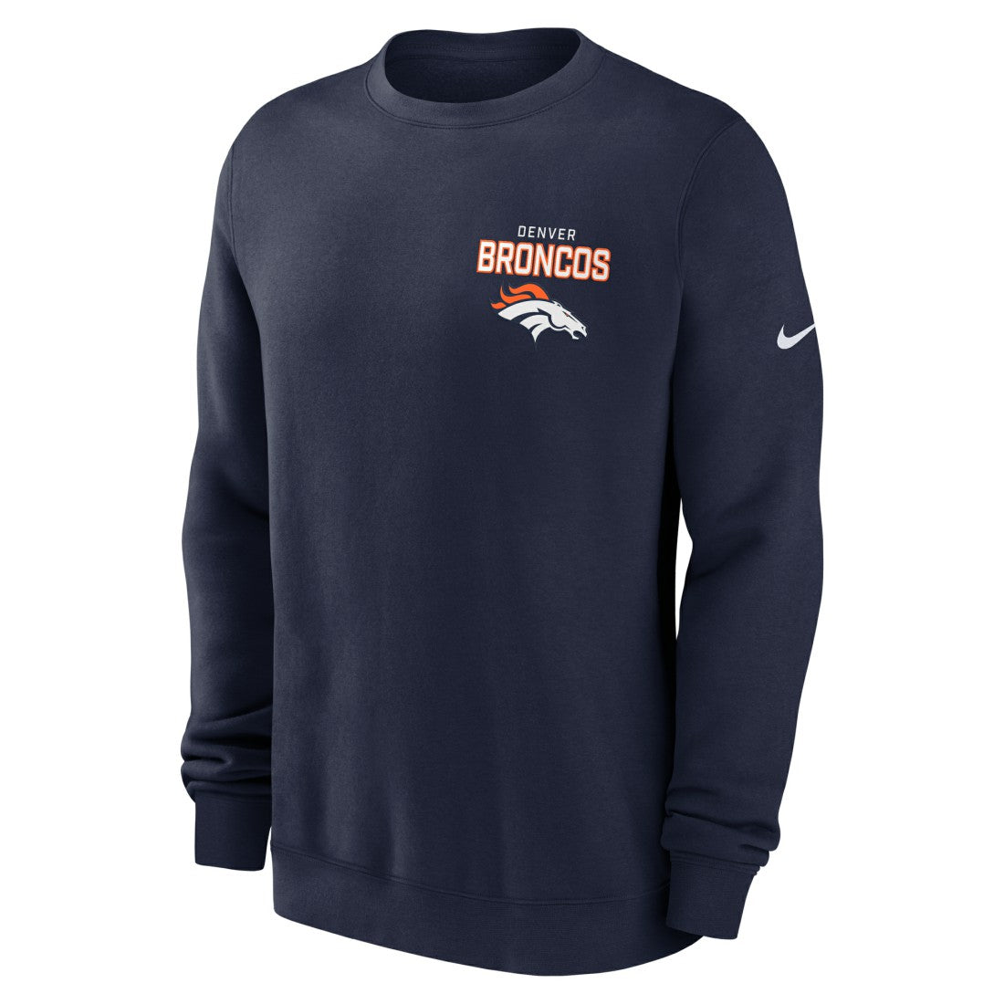 Denver Broncos Primetime Club Fleece Pullover Sweatshirt Navy
