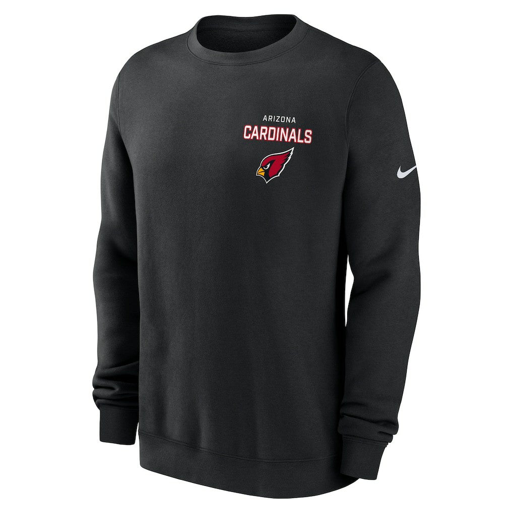 Arizona Cardinals Primetime Club Fleece Pullover Sweatshirt Black