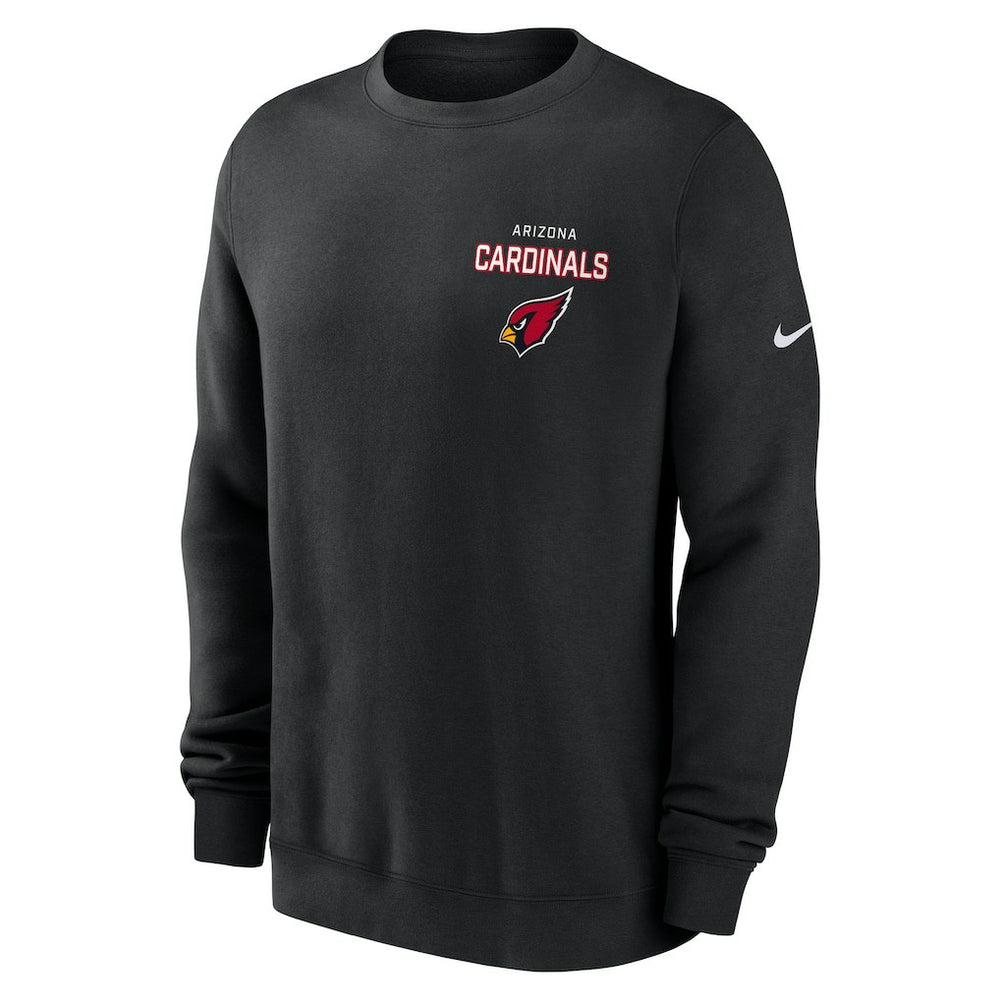 Arizona Cardinals Primetime Club Fleece Pullover Sweatshirt Black