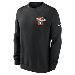 Cincinnati Bengals Primetime Club Fleece Pullover Sweatshirt Black