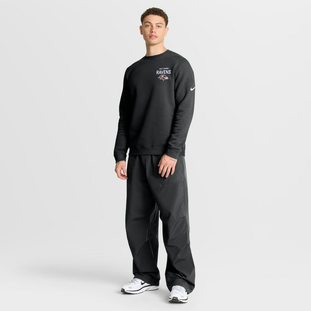 Baltimore Ravens Primetime Club Fleece Pullover Sweatshirt Black
