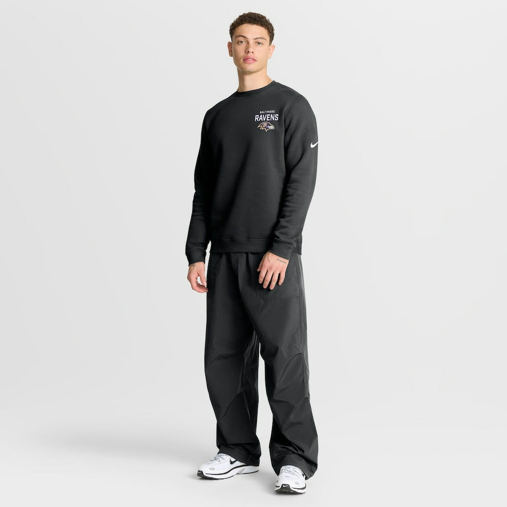 Baltimore Ravens Primetime Club Fleece Pullover Sweatshirt Black
