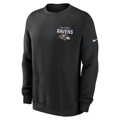 Baltimore Ravens Primetime Club Fleece Pullover Sweatshirt Black
