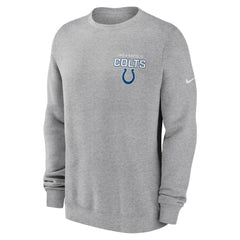 Indianapolis Colts Primetime Club Fleece Pullover Sweatshirt Heather Gray