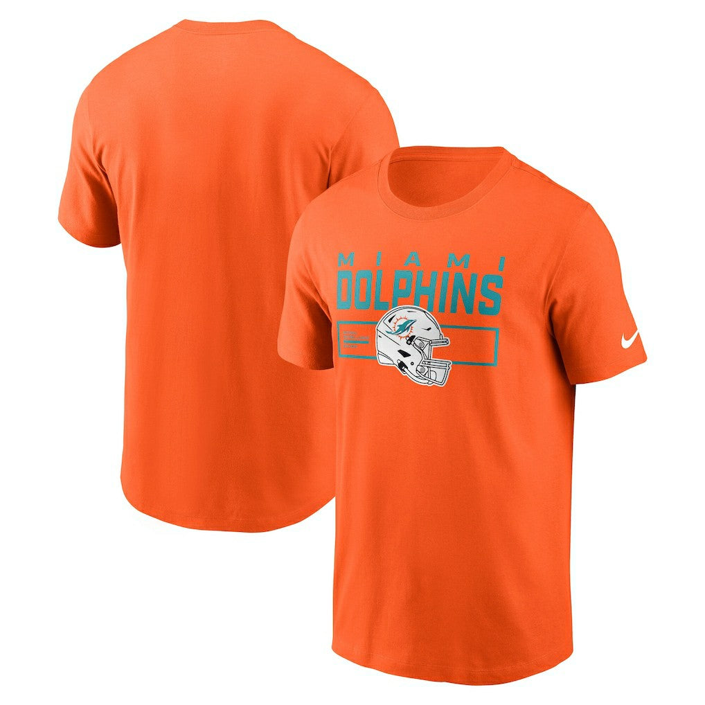 Miami Dolphins Primetime Helmet Essential T-Shirt Orange