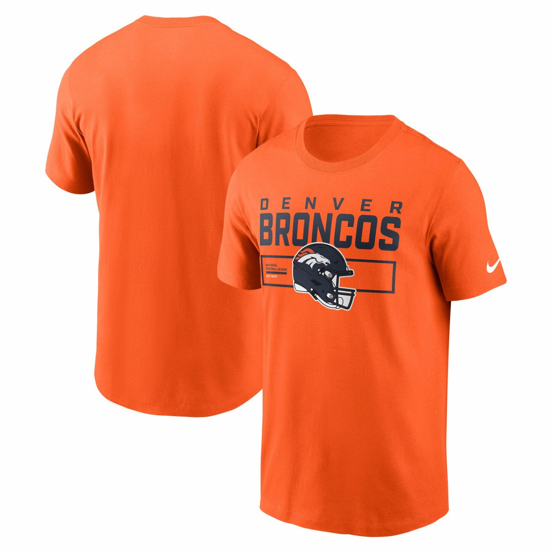 Denver Broncos Primetime Helmet Essential T-Shirt Orange