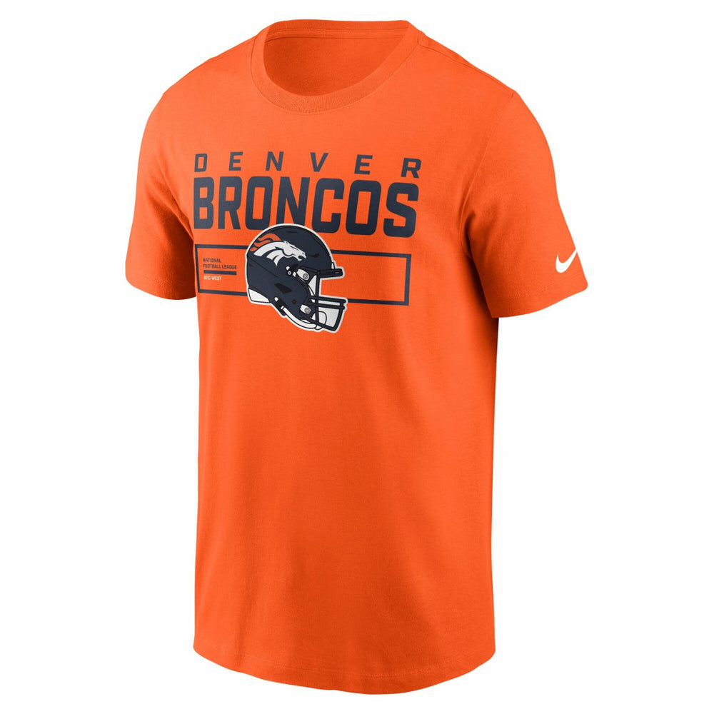 Denver Broncos Primetime Helmet Essential T-Shirt Orange