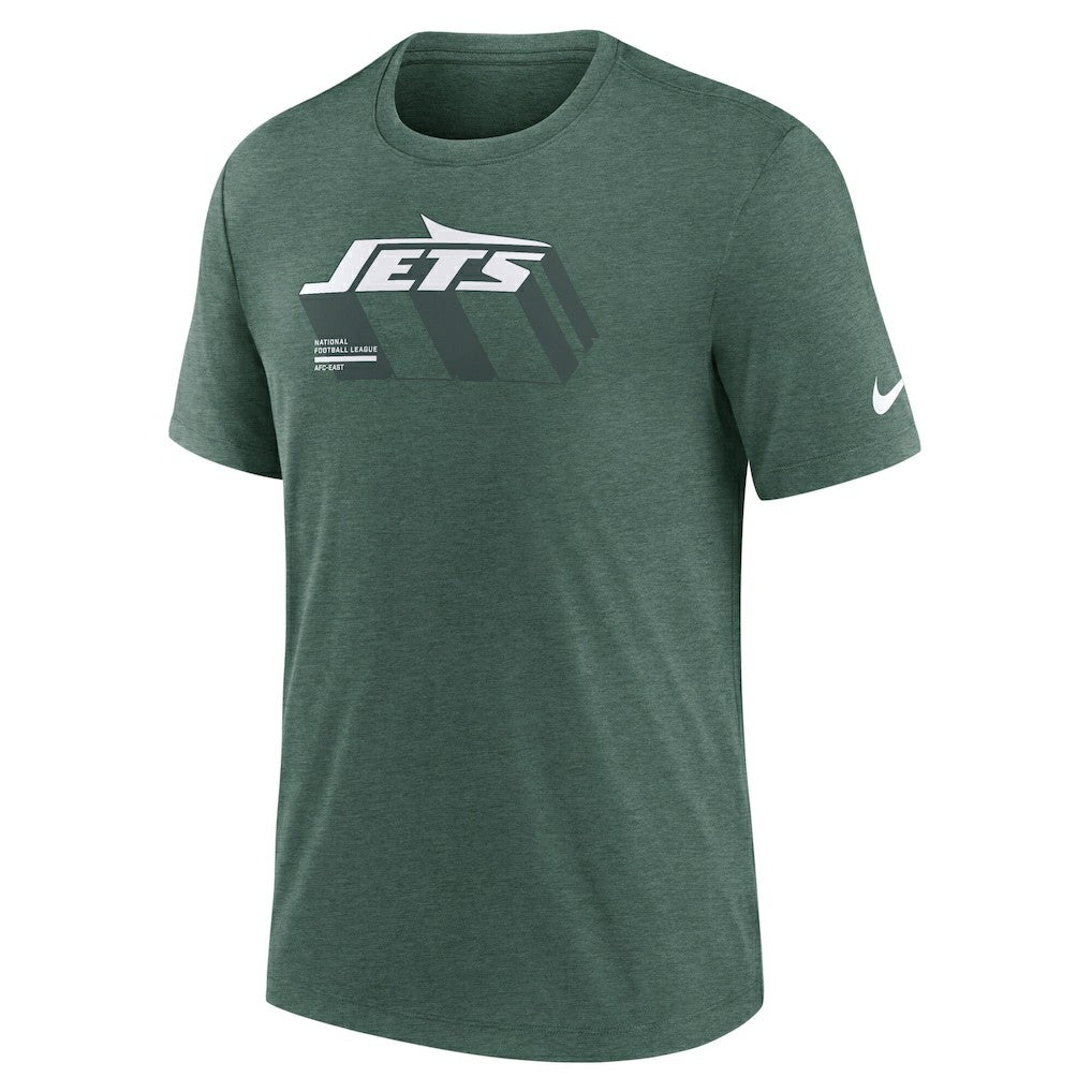 New York Jets Long Pass Tri-Blend T-Shirt Heather Green