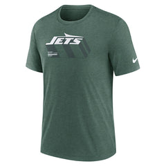 New York Jets Long Pass Tri-Blend T-Shirt Heather Green
