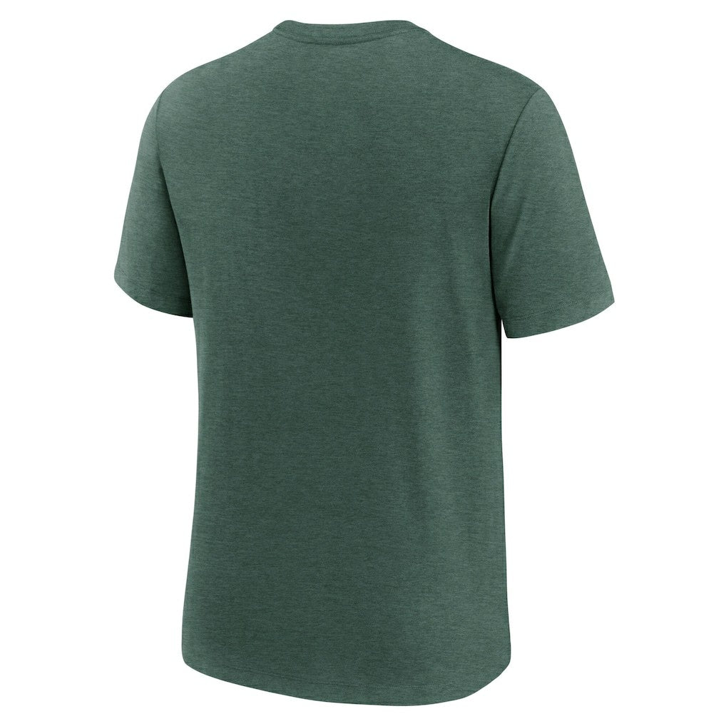 New York Jets Long Pass Tri-Blend T-Shirt Heather Green