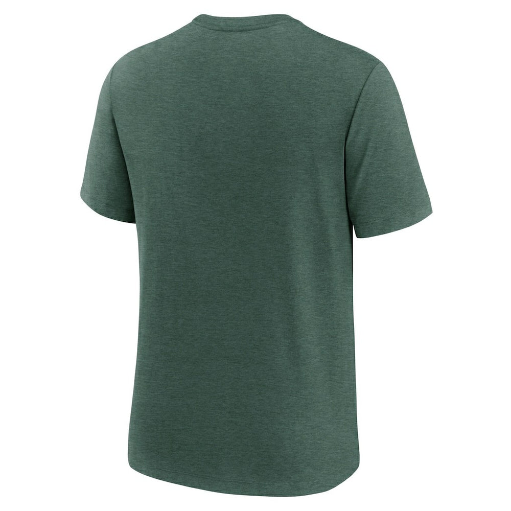 New York Jets Long Pass Tri-Blend T-Shirt Heather Green