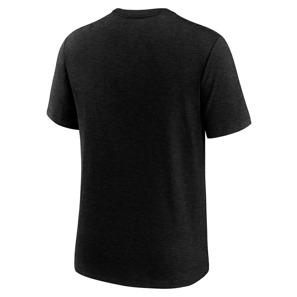Philadelphia Eagles Long Pass Tri-Blend T-Shirt Heather Black