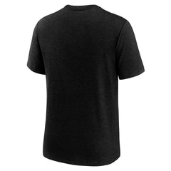 Pittsburgh Steelers Long Pass Tri-Blend T-Shirt Heather Navy