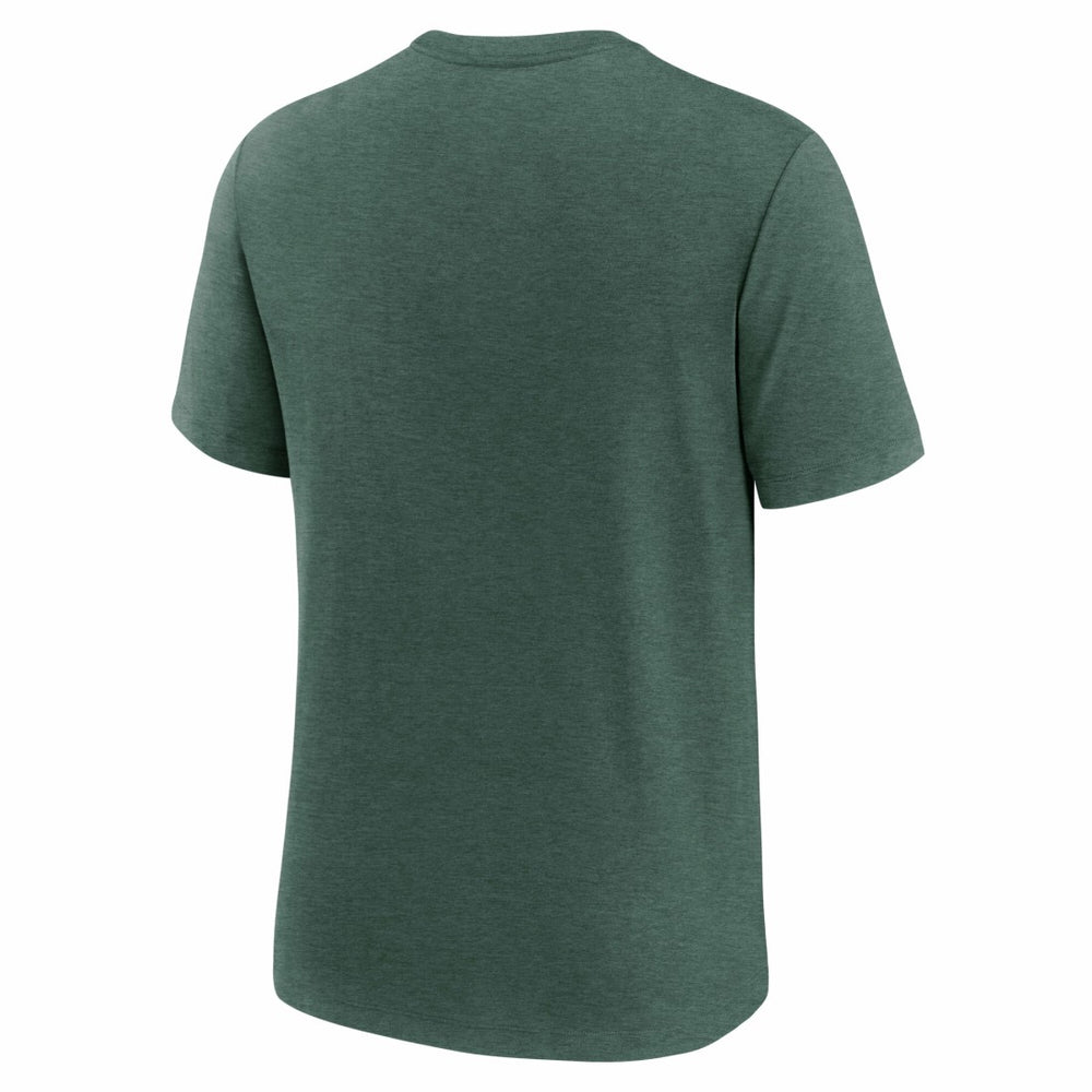 Green Bay Packers Long Pass Tri-Blend T-Shirt Heather Green