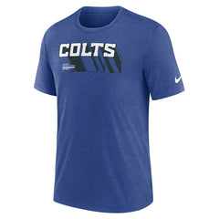 Indianapolis Colts Long Pass Tri-Blend T-Shirt Heather Royal