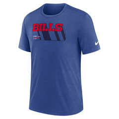 Buffalo Bills Long Pass Tri-Blend T-Shirt Heather Royal