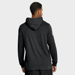 Cincinnati Bengals Big & Tall Sideline Dri-FIT Long Sleeve Hoodie T-Shirt Black