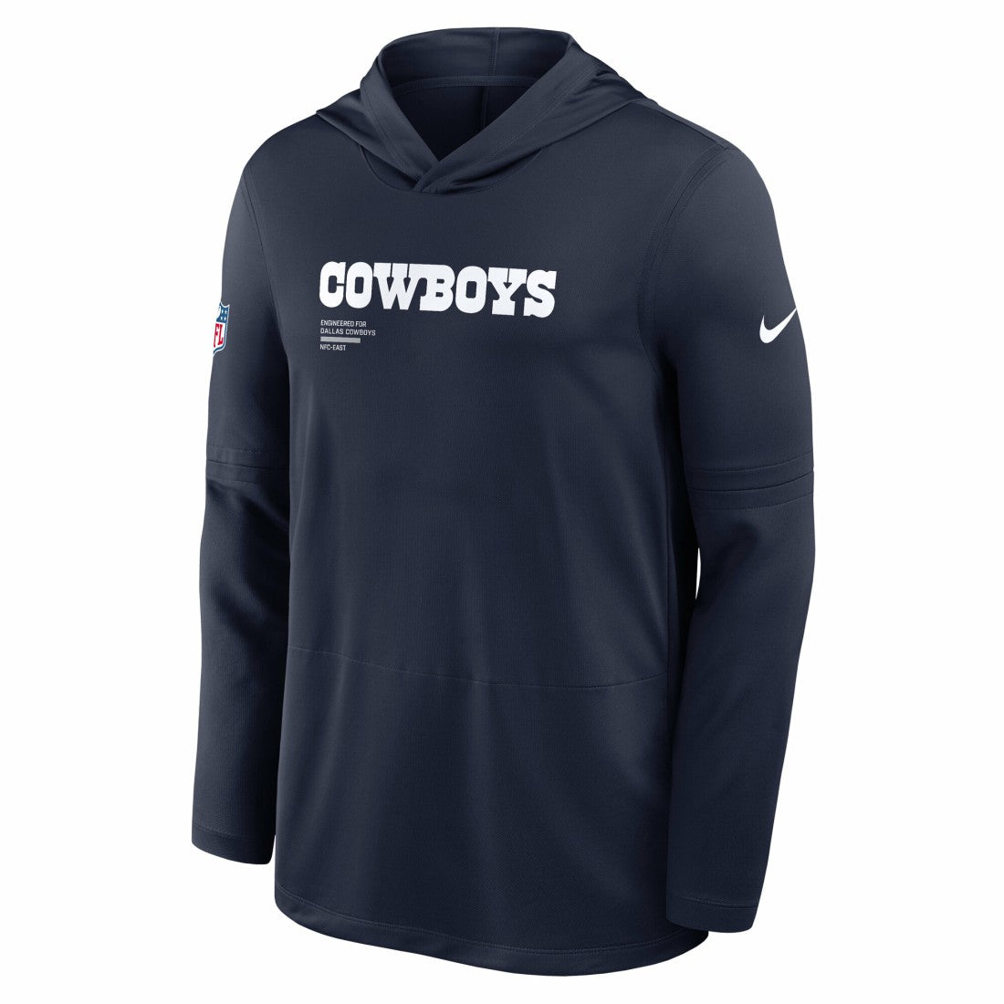 Dallas Cowboys Big & Tall Sideline Dri-FIT Long Sleeve Hoodie T-Shirt Navy