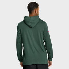 Green Bay Packers Big & Tall Sideline Dri-FIT Long Sleeve Hoodie T-Shirt Green