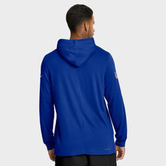 Buffalo Bills Big & Tall Sideline Dri-FIT Long Sleeve Hoodie T-Shirt Royal