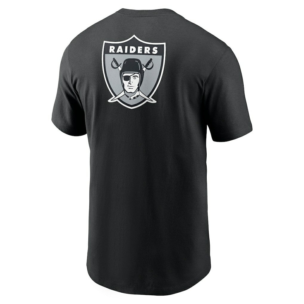 Las Vegas Raiders Rewind Front and Back Hit Essential T-Shirt Black