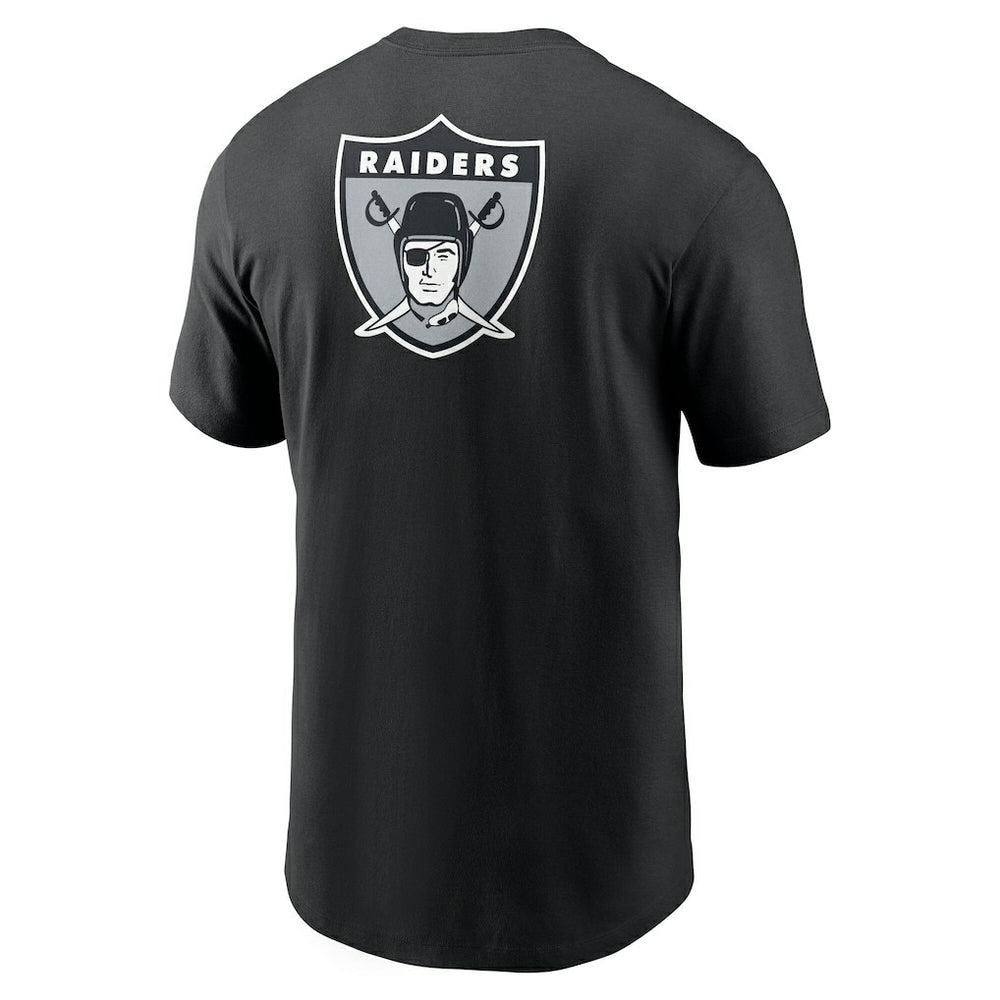 Las Vegas Raiders Rewind Front and Back Hit Essential T-Shirt Black