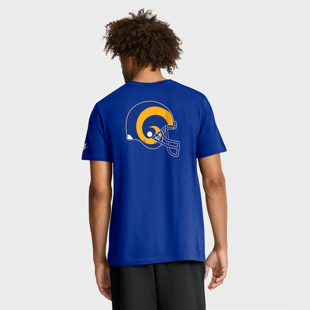 Los Angeles Rams Rewind Front and Back Hit Essential T-Shirt Royal