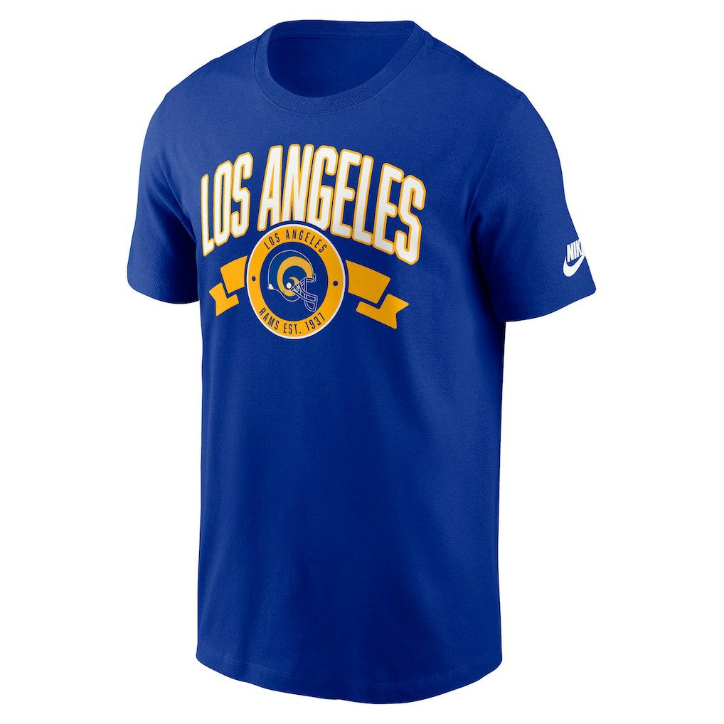 Los Angeles Rams Rewind Front and Back Hit Essential T-Shirt Royal