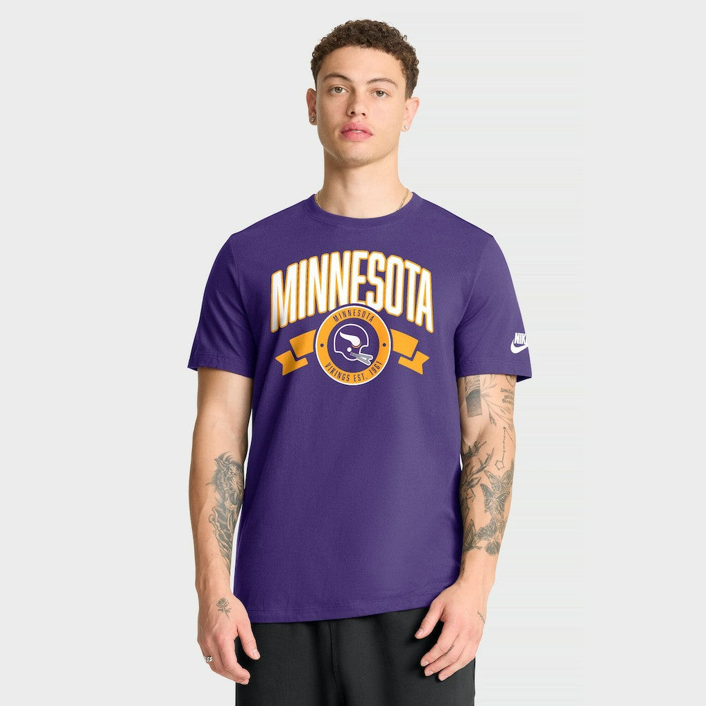 Minnesota Vikings Rewind Front and Back Hit Essential T-Shirt Purple