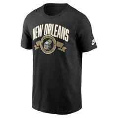 New Orleans Saints Rewind Front and Back Hit Essential T-Shirt Black