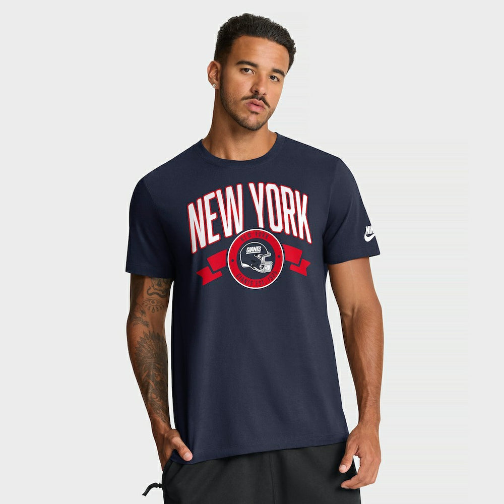 New York Giants Rewind Front and Back Hit Essential T-Shirt Navy