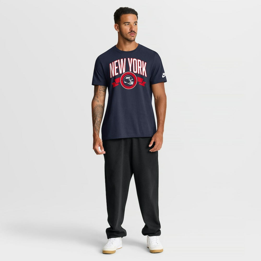 New York Giants Rewind Front and Back Hit Essential T-Shirt Navy
