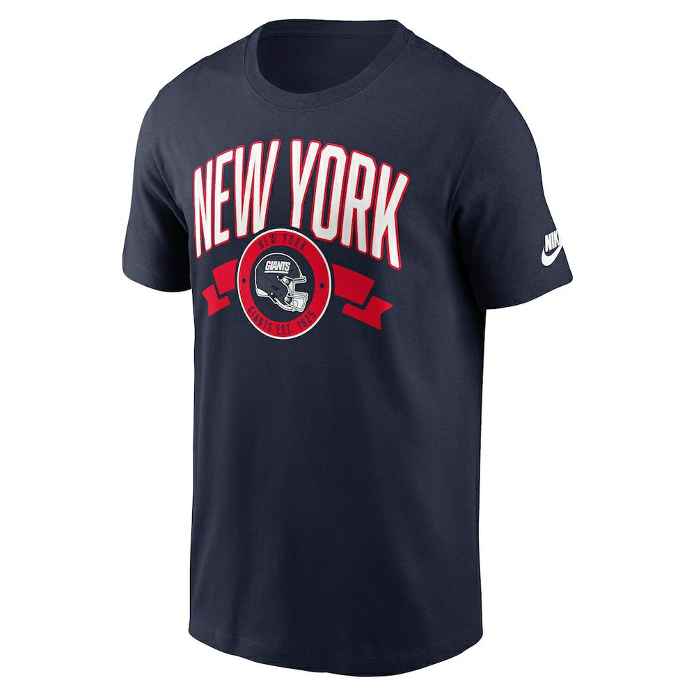 New York Giants Rewind Front and Back Hit Essential T-Shirt Navy