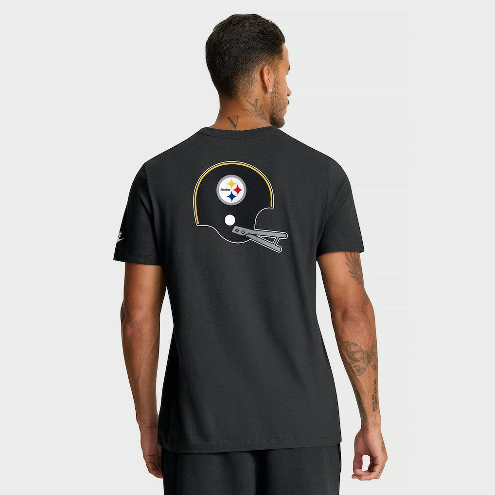 Pittsburgh Steelers Rewind Front and Back Hit Essential T-Shirt Black