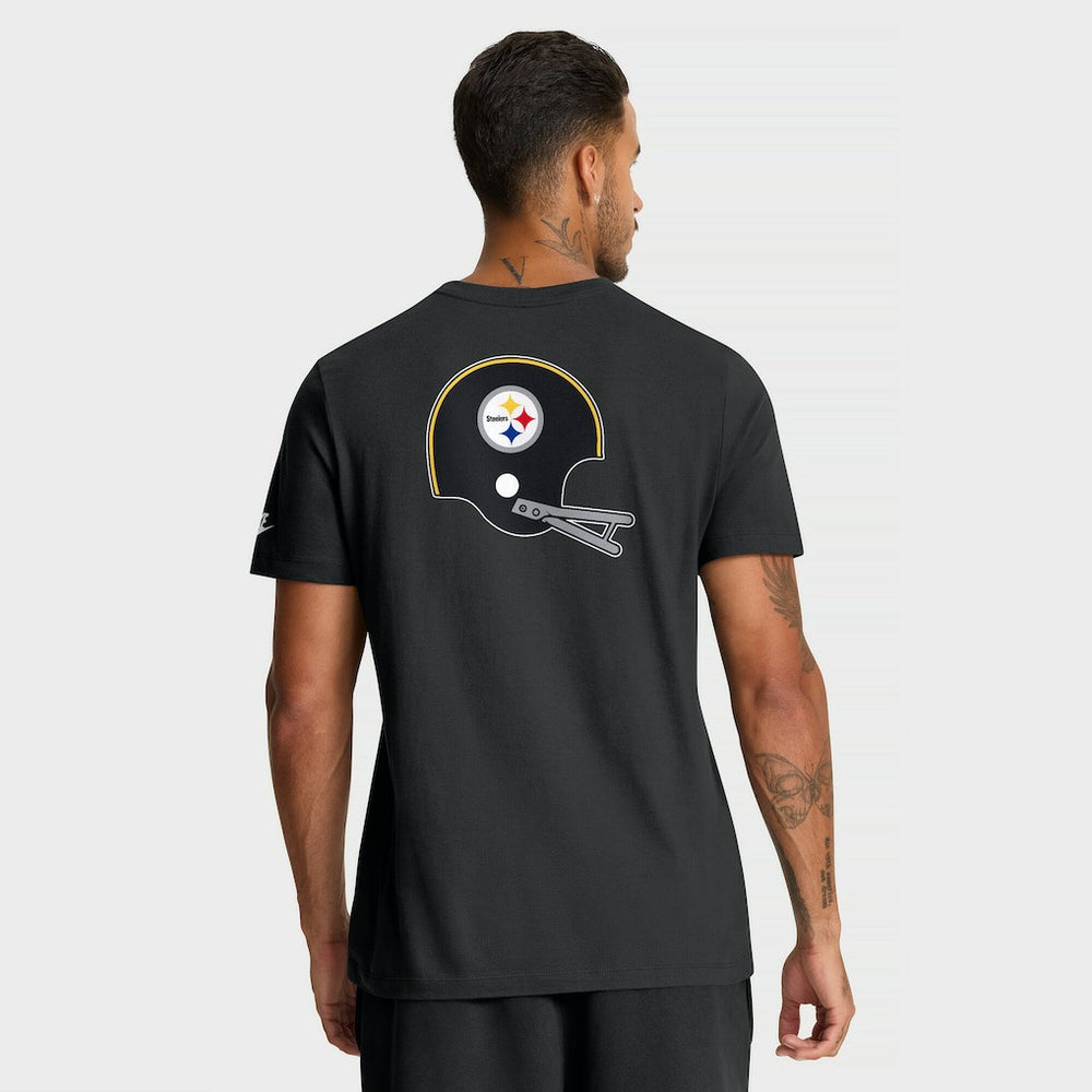 Pittsburgh Steelers Rewind Front and Back Hit Essential T-Shirt Black