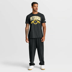 Pittsburgh Steelers Rewind Front and Back Hit Essential T-Shirt Black