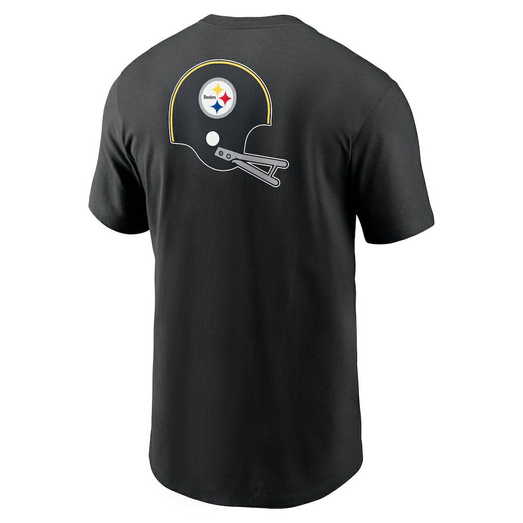 Pittsburgh Steelers Rewind Front and Back Hit Essential T-Shirt Black