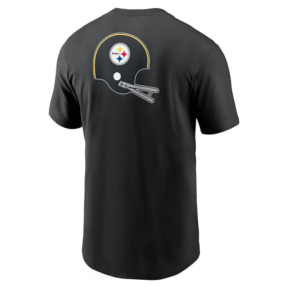 Pittsburgh Steelers Rewind Front and Back Hit Essential T-Shirt Black