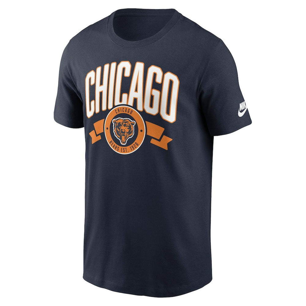 Chicago Bears Rewind Front and Back Hit Essential T-Shirt Navy