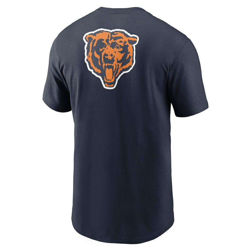 Chicago Bears Rewind Front and Back Hit Essential T-Shirt Navy
