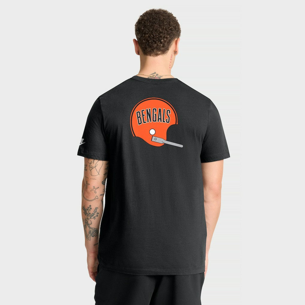 Cincinnati Bengals Rewind Front and Back Hit Essential T-Shirt Black